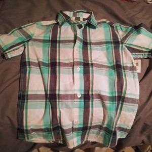 NWT Old Navy Boys Plaid Button Up